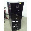 Sunar Black Vertical 4 Drawer Legal File Cabinet, Locking